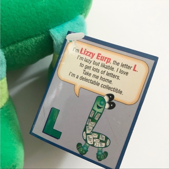 🔵 3 /$15 - Bipple & The Alphabet Eurps!
Lizzie Eurp Letter L Green Stuffed Toy - Picture 10 of 11